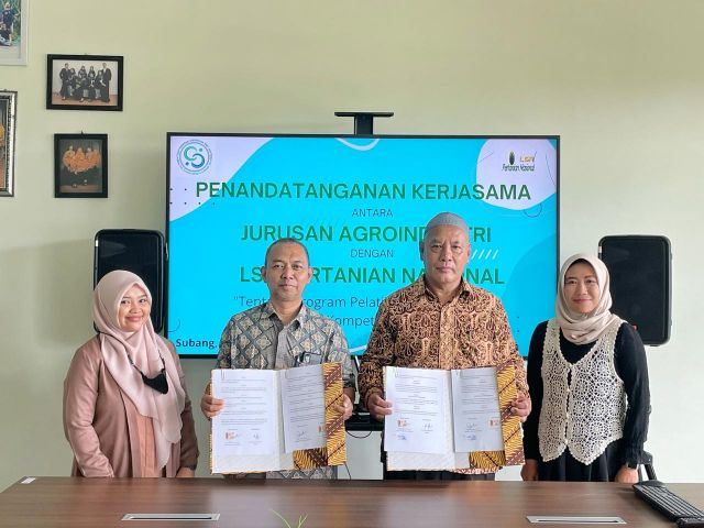 PENANDATANGANAN MoU ANTARA LEMBAGA SERTIFIKASI PROFESI (LSP) PERTANIAN NASIONAL DENGAN POLITEKNIK NEGERI SUBANG
